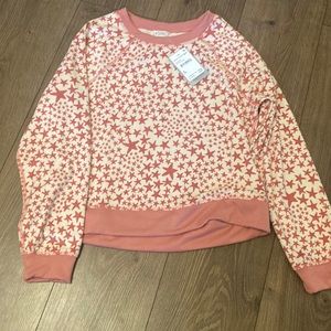 Stars align soft pink print  lounge top